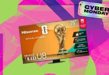 Hisense 75-дюймовий телевізор 4K зі знижкою 48% у розпродажі раннього кіберпонеділка